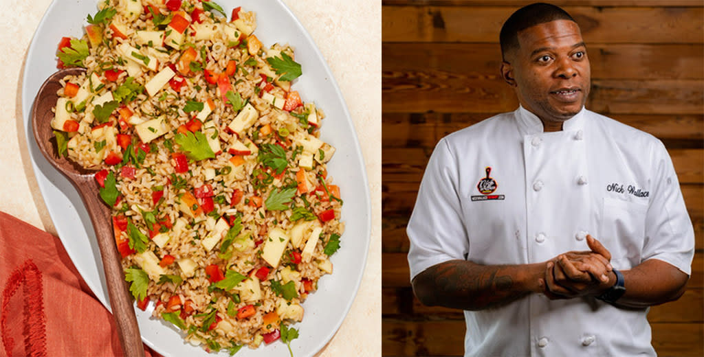 Nick Wallace, a former Top Chef contestant, says rice is a budget-friendly and versatile recipe ingredient. (Photos: Ben's Orginal)