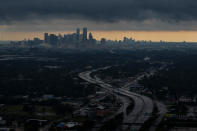 <p>A aerial view of downtown on August 29, 2017 in Houston, Texas. (Photo: Marcus Yam/Los Angeles Times) </p>