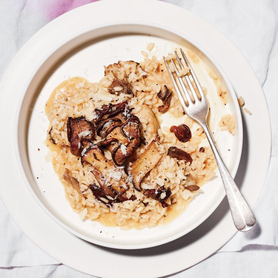 Roasted Mushroom and Vermouth Risotto
 