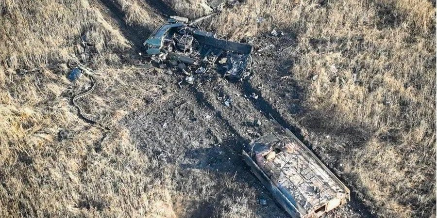 Destroyed Russian equipment near Vuhledar