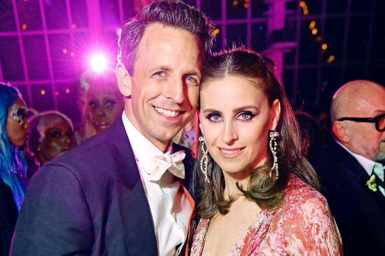 NEW YORK, NEW YORK - MAY 06: (EXCLUSIVE COVERAGE) Seth Meyers and Alexi Ashe attend The 2019 Met Gala Celebrating Camp: Notes on Fashion at Metropolitan Museum of Art on May 06, 2019 in New York City. (Photo by Matt Winkelmeyer/MG19/Getty Images for The Met Museum/Vogue)