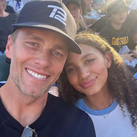 <p>Tom Brady/Instagram</p> Maya Brady takes a selfie with her uncle Tom Brady.