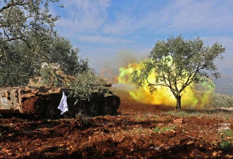 Syrian rebel fighters backed by Turkey launched an offensive against Kurdish militia in Afrin on January 20