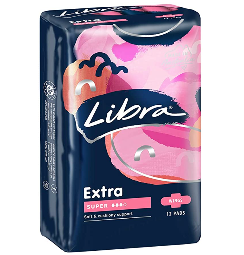 Libra Extra Super Pad with Wings, Pack of 12