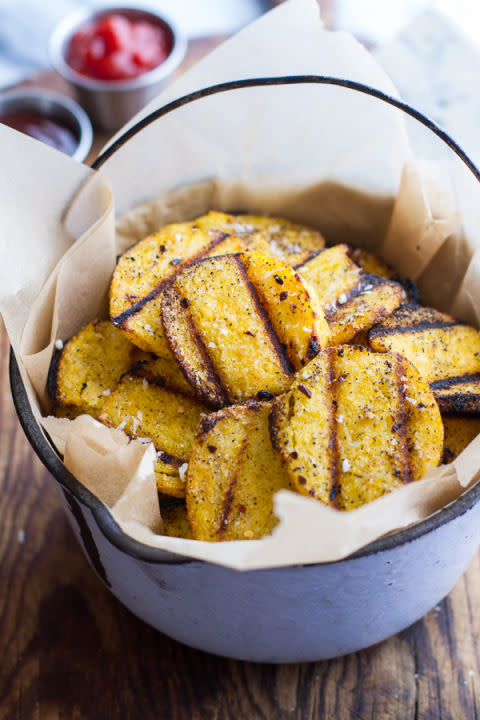 Grilled Parmesan Polenta Chips