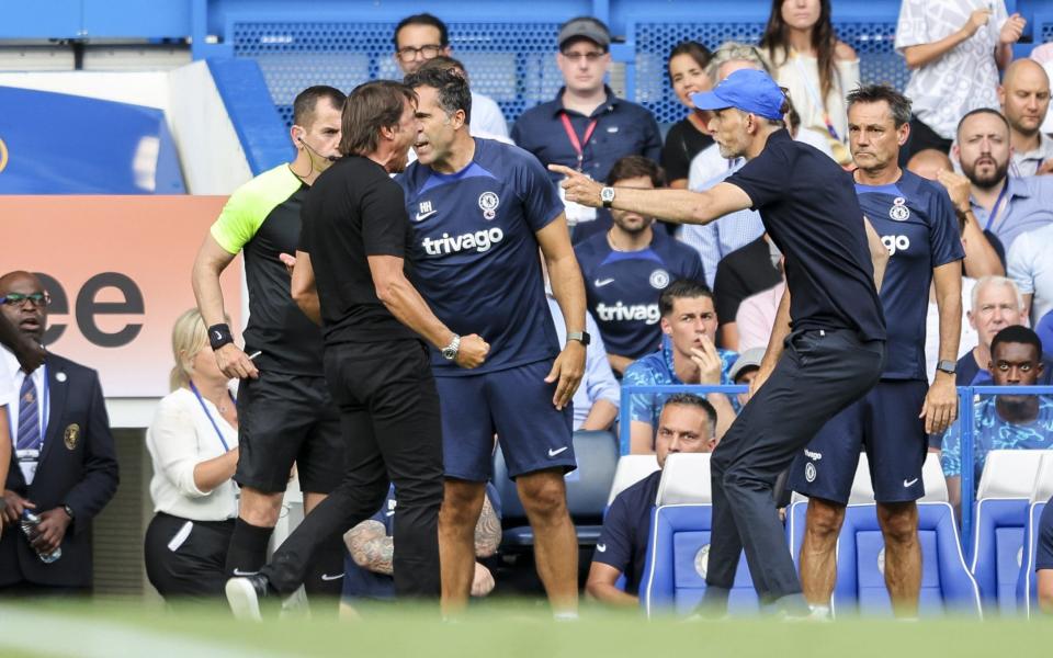The manager clashed after Tottenham's first equaliser - GETTY IMAGES