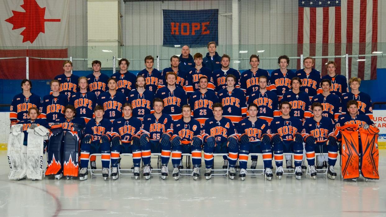 The Hope College hockey team finished in the ACHA finals.