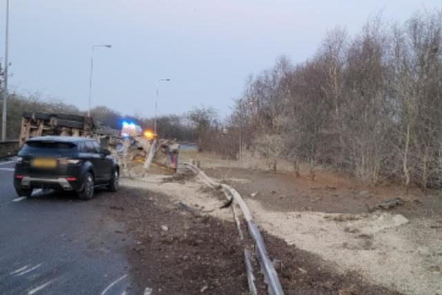 M6 junction 21 slip road closed for at least 48 hours after