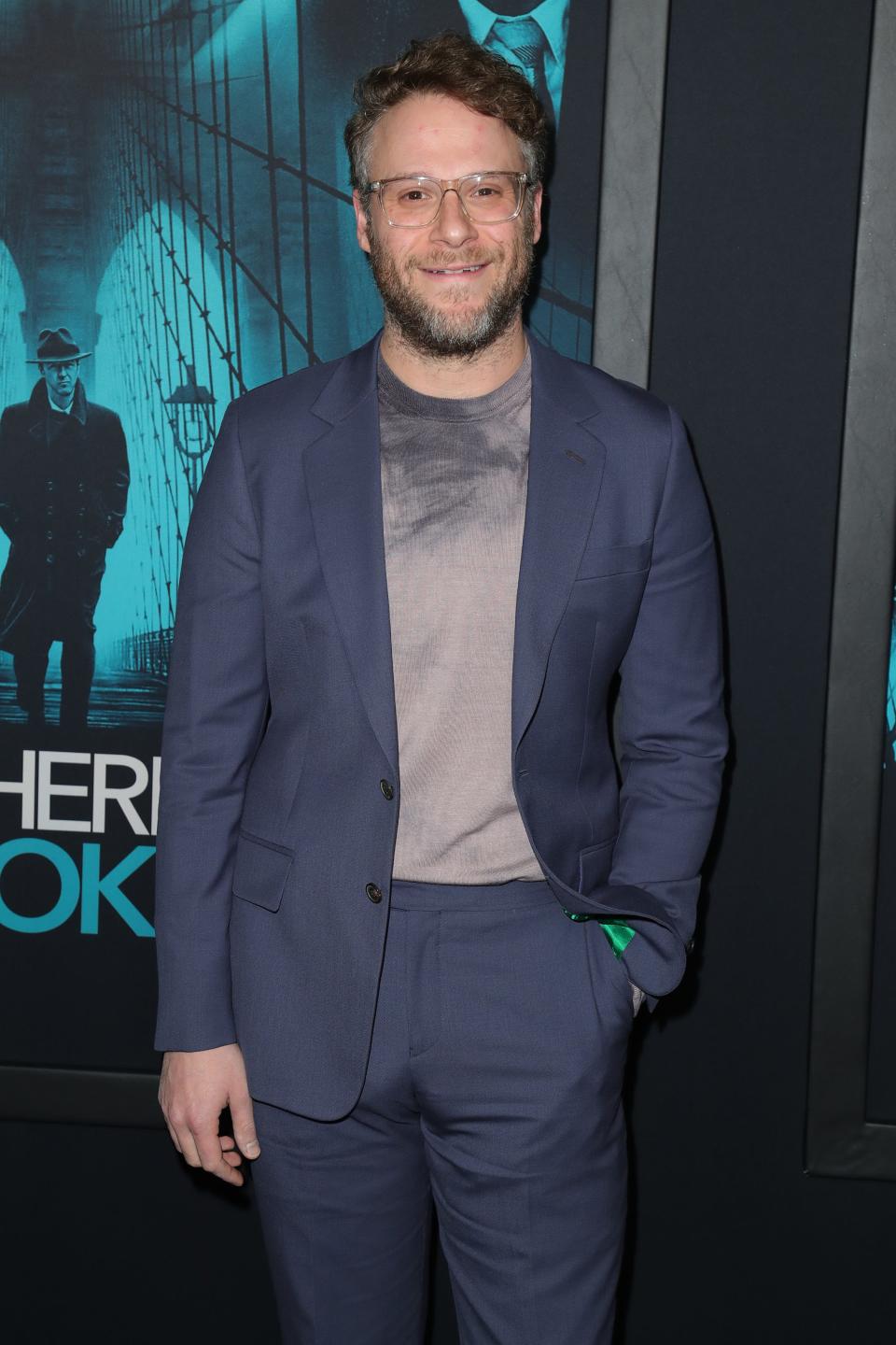 Seth Rogen attends the Premiere of Warner Bros. Pictures' "Motherless Brooklyn" on Oct. 28, 2019, in Los Angeles.