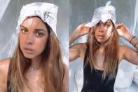 Marta Riumbau compartió el 22 de julio un vídeo enseñando algunos de sus peinados favoritos para la playa. La joven recomendó ponerse este complemento a modo de turbante para evitar que el cabello se enrede cuando hay viento. (Foto: Instagram / <a href="https://www.instagram.com/p/CC8eiIECDBs/" rel="nofollow noopener" target="_blank" data-ylk="slk:@riumbaumarta;elm:context_link;itc:0;sec:content-canvas" class="link ">@riumbaumarta</a>)