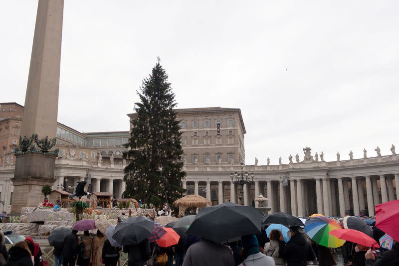 Pope Francis leads the Angelus prayer