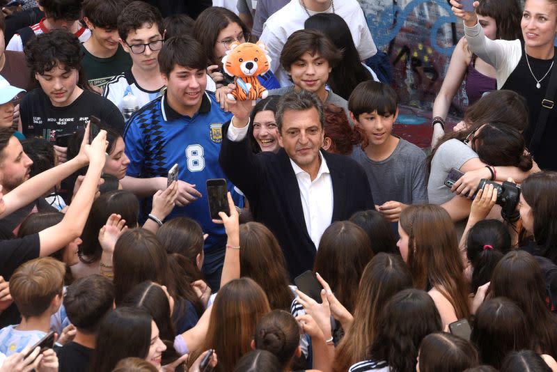 FILE PHOTO: Argentina's presidential candidate Massa closes his political campaign ahead of the runoff election