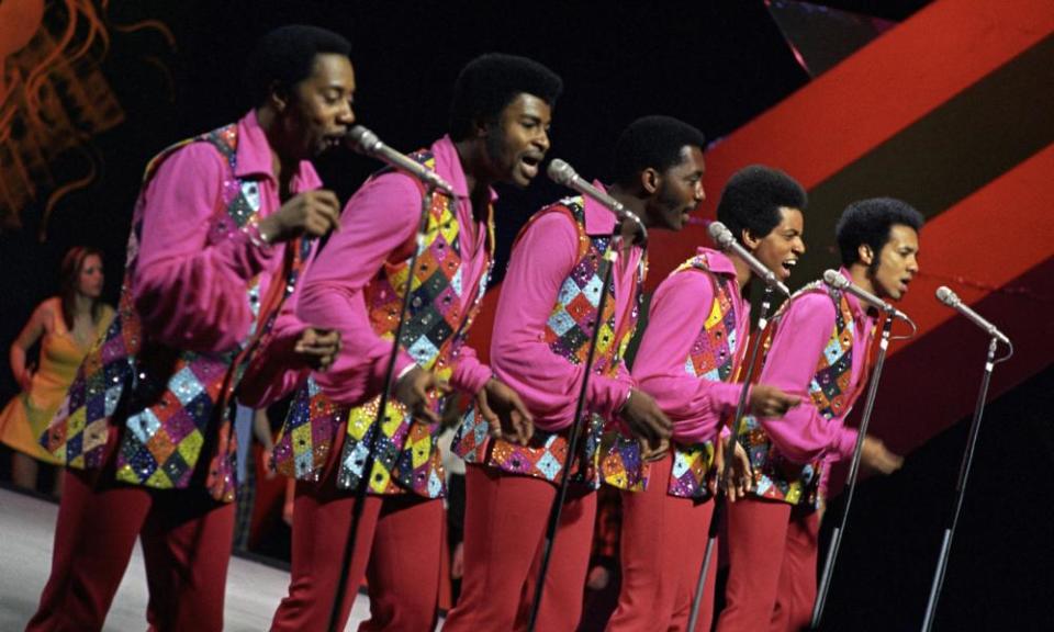 The Temptations perform on Top of the Pops in 1972.