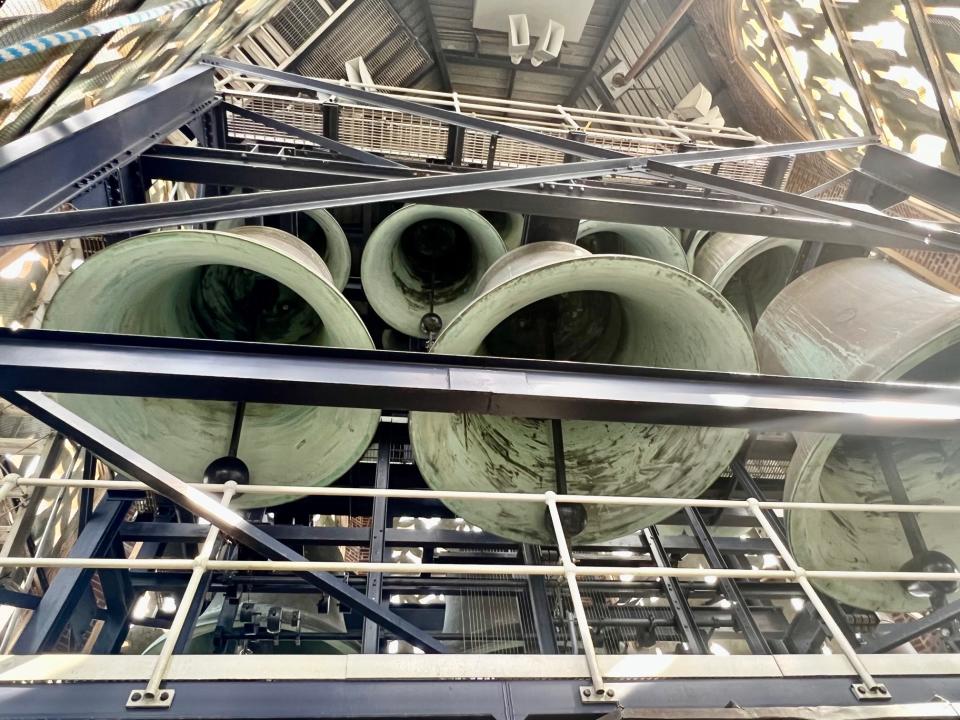 The carillon at Bok Tower Gardens has more than 60 tons of bells, more than Florida's other three carillon's - in Gainesville, Clearwater and Venice - combined, said Geert D'hollander, carillonneur at Bok Tower.