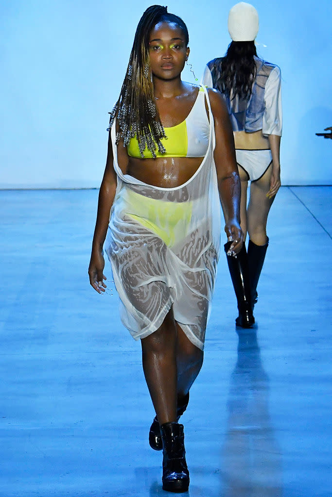 Kimberly Drew walks the Chromat show during NYFW on Sept. 7. (Photo: Getty Images)