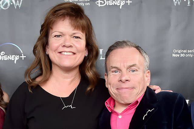 <p>Alberto E. Rodriguez/Getty</p> Samantha Davis, Warwick Davis