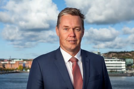 Stena Bulk's president Erik Hanell poses for a picture in Gothenburg