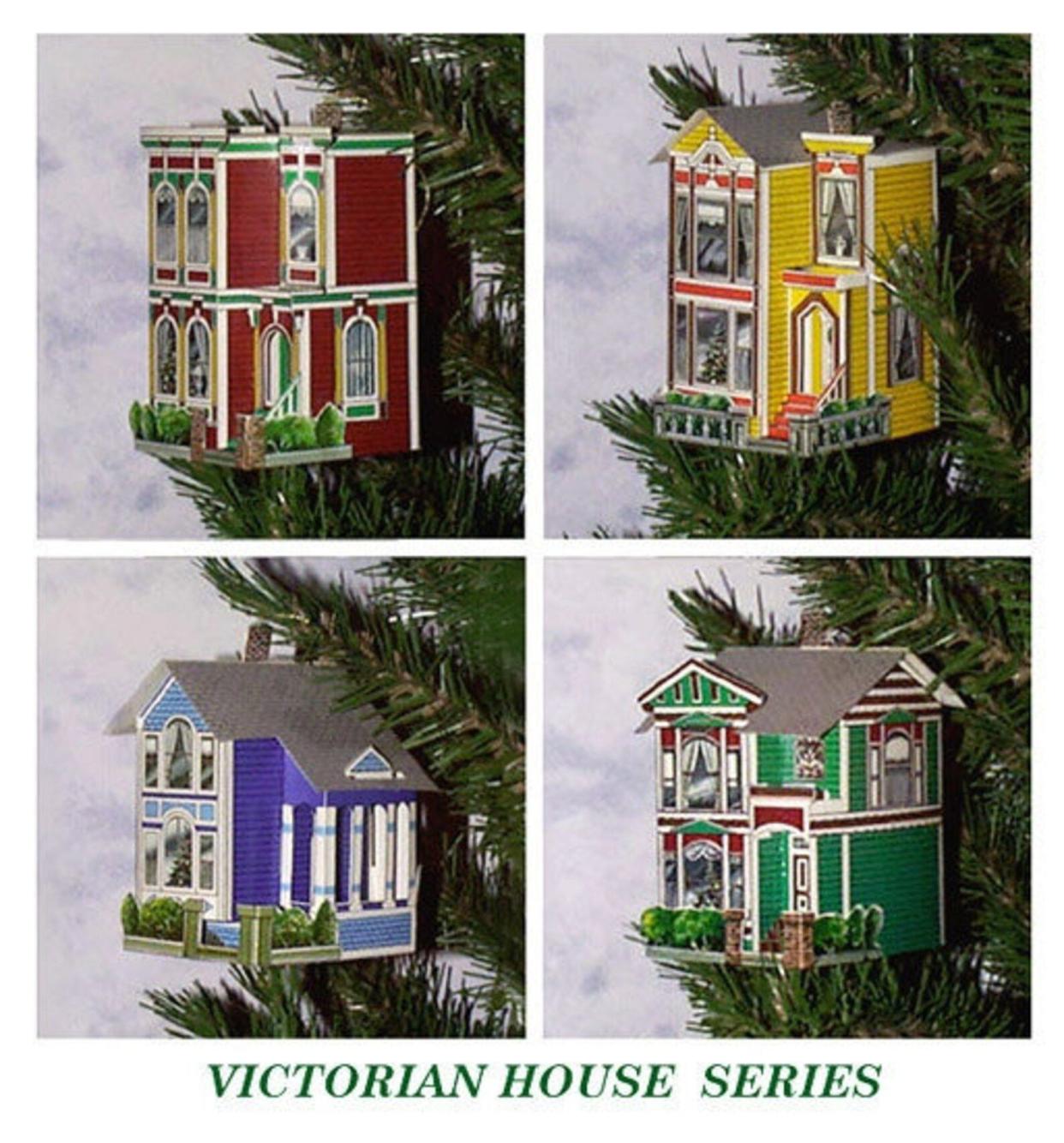 Victorian House Pop-Up Ornament Greeting Cards