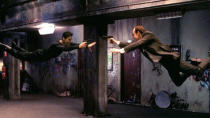 <p> <strong>The fight:</strong> Forget the overblown brawls of the later sequels, the original Neo v Smith is a vastly superior contest. Martial arts mayhem meets bullet-time flashiness in this show-stopping beatdown. </p> <p> <strong>Killer move:</strong> Smiths eventual realisation that body-blows wont cut it leads to the two of them rolling around on a train track. Happily for Neo, he reacts the quicker, jumping to safety as the train rolls in. </p>