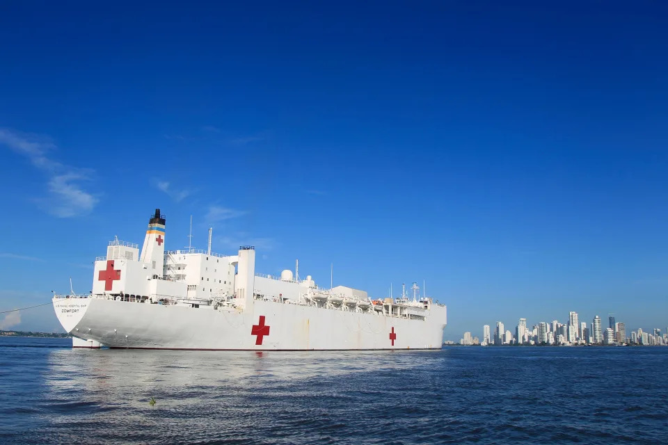 US hospital ship arrives in Colombia for a humanitarian mission