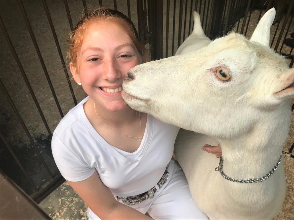 Amanda resident Hannah Saum won first place in the the senior show category last year during Fairfield County Fair's junior fair goat show. This year's fair will run from Oct. 9 to Oct. 15.