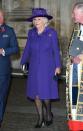 <p>Camilla attends the Centenary of the Armistice Service at Westminster Abbey. The Duchess of Cornwall paired her matching purple coat and hat with a black clutch for the service. </p>