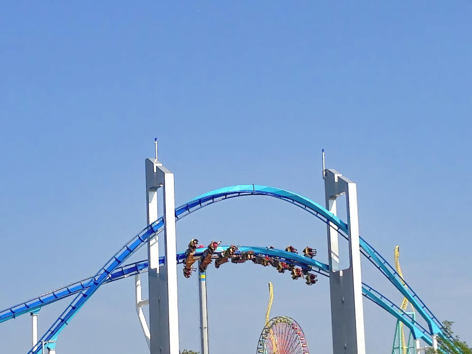 A rollercoaster at Cedar Point