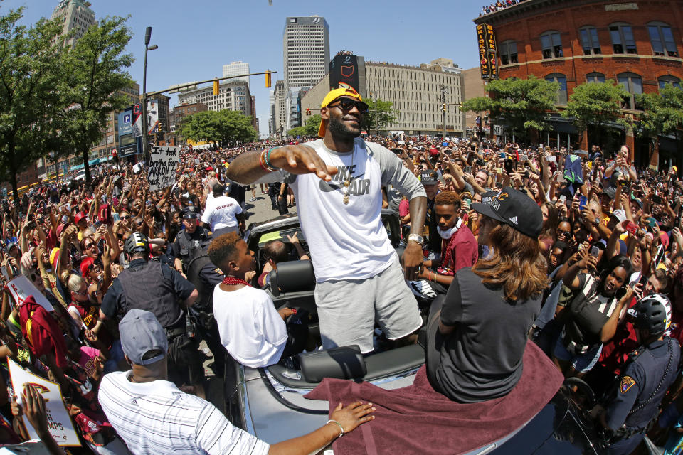 LeBron James won the 2016 NBA Finals with the Cleveland Cavaliers. (AP)