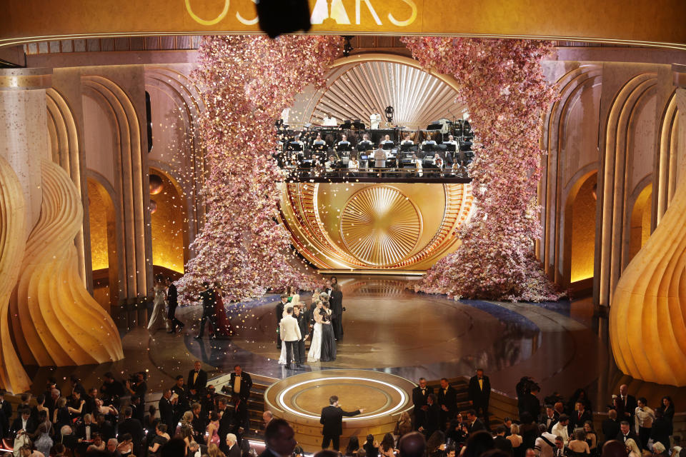 The cast of Oppenheimer reacts to Best Picture during the live telecast of the 96th Annual Academy Awards in Dolby Theatre at Hollywood & Highland Center in Hollywood, CA, Sunday, March 10, 2024.