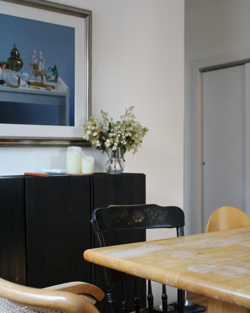 Mix match chairs surround dining room tables.