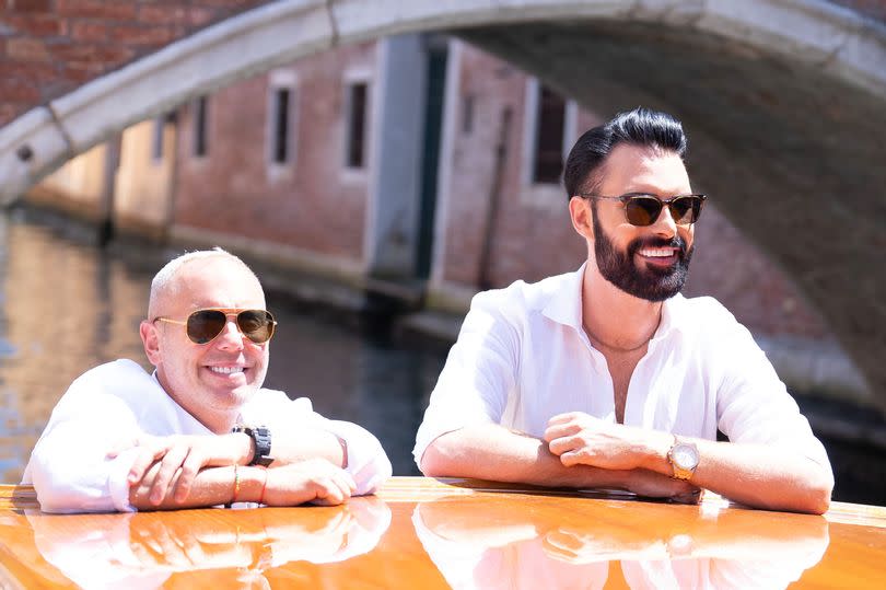 Rob Rinder and  Rylan explore Venice during the first episode of the Grand Tour series on BBC Two