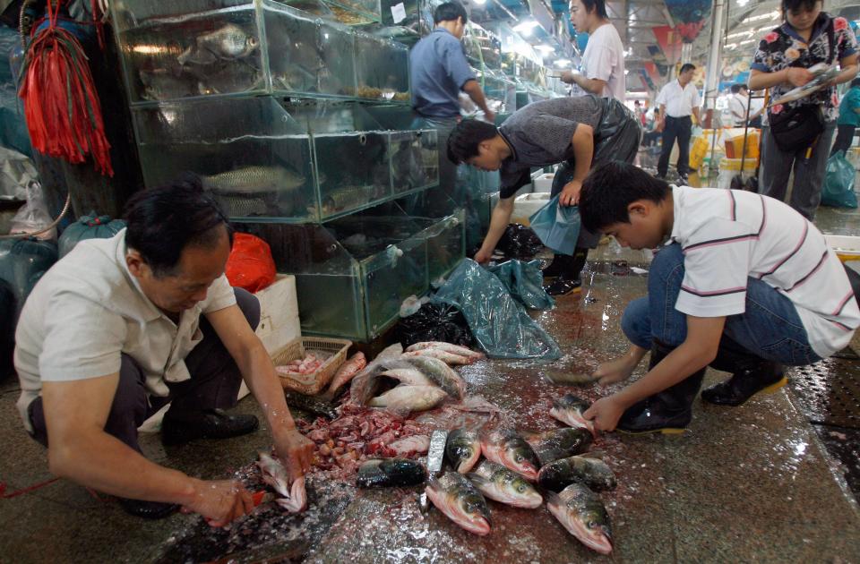 wet market fish