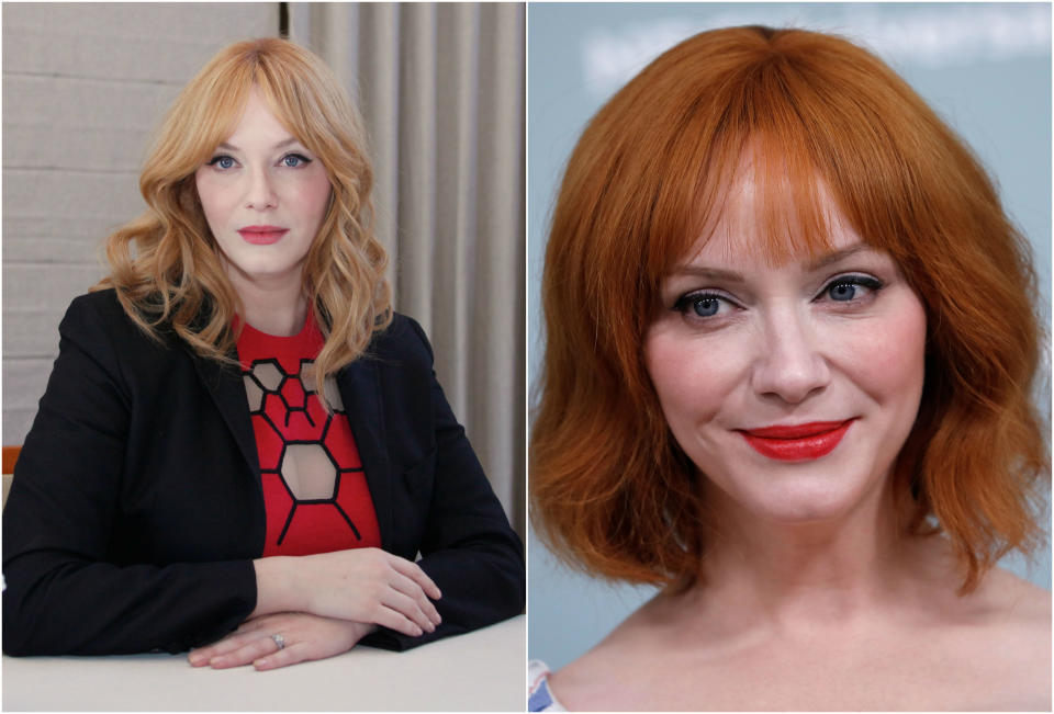 <p>Christina Hendricks quería ser como la protagonista de ‘Ana la de Tejas Verdes’, así que le pidió permiso a su madre para teñirse de pelirroja. Sí, la estrella de ‘Mad Men’ (2007-2015) es rubia de nacimiento. (Foto: Gtres / Reuters). </p>