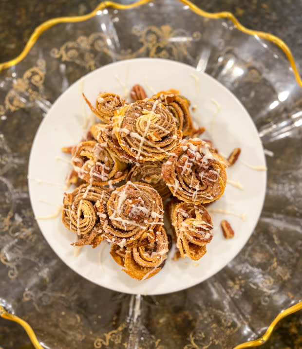 Finished plate of tortilla cinnamon rolls<p>Courtesy of Jessica Wrubel</p>