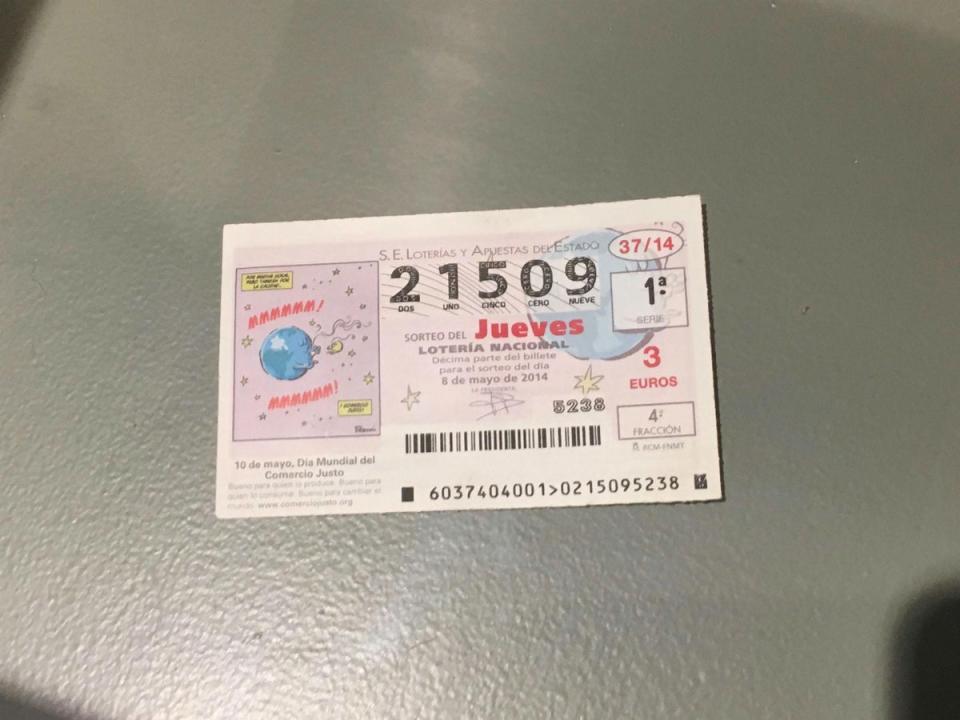 This Spanish lottery ticket spelled the end of a 63-year friendship. The person who submitted it was one of four lifelong best friends, until they learned the other three had been playing the lottery together without them. “How did I find out? Because they won a big prize. I felt so sad and disappointed when I found out that I fell ill. The worst thing is that they never phoned me again... They won the prize, but they lost a real friend. Losing friends when you are young is hard, but losing them when you are living the last years of your life is even harder.” ((Tim Walker))