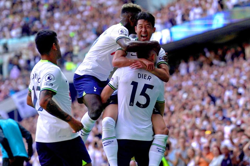 Running riot: Tottenham were in inspired form on the opening day at home  (PA)