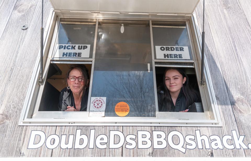 Jaymi Chavez (left) and Gabbrial Chavez of Double D's BBQ Shack food truck.
