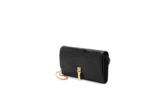 Elizabeth and James Cynnie Wallet on a Chain It’s the perfect embossed leather croc bag from fashion’s most stylist twins, how can you go wrong? Even better, it doubles as an evening clutch.