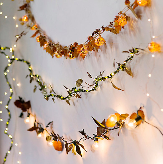 Elevate a gorgeous lit garland to wall art