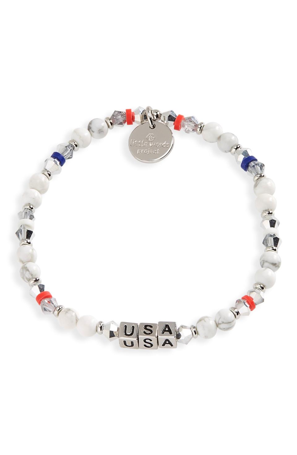 7) Little Words Project Team USA Stretch Bracelet