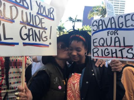 Willow Smith attending the LA Womens March