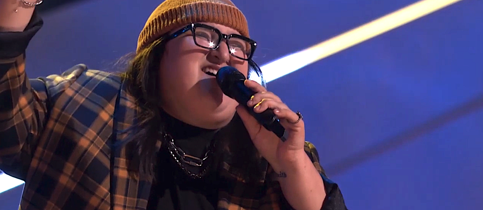 Hearing-impaired singer Ali tries out for 'The Voice' Season 23. (Photo: NBC)