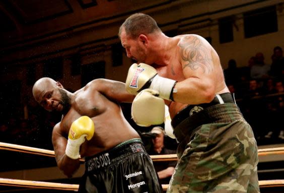 James Toney was defeated by journeyman Jason Gavern almost two decades after facing Roy Jones Jr in Las Vegas (Getty)