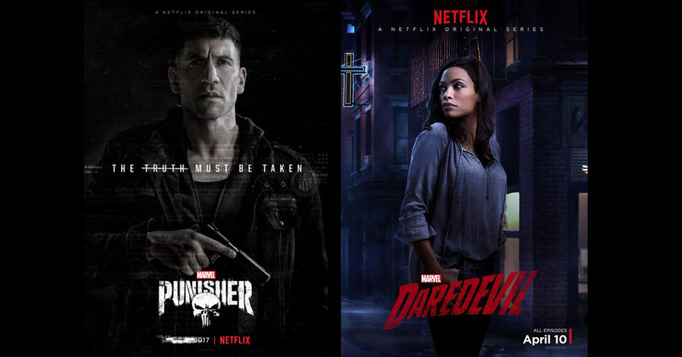 Netflix《制裁者》與《夜魔俠》角色海報