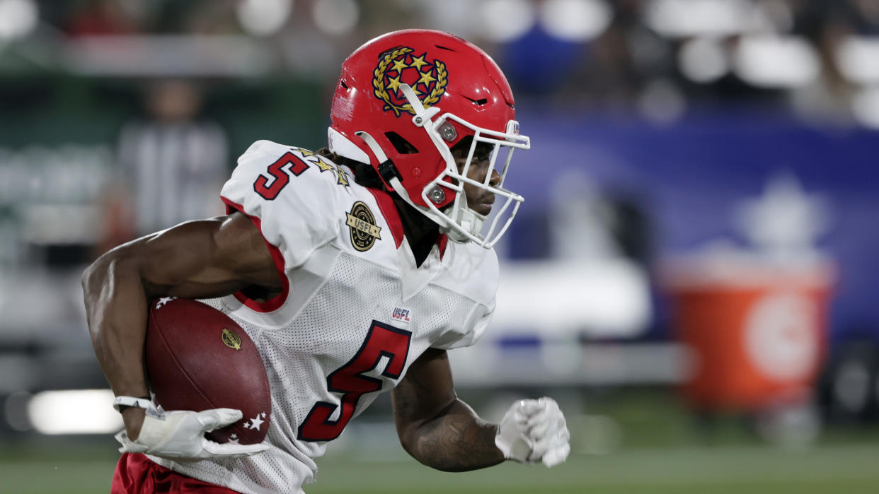 KaVontae Turpin was the MVP of the USFL last season, and he parlayed that into earning a roster spot for the Dallas Cowboys this season. (AP Photo/Butch Dill)