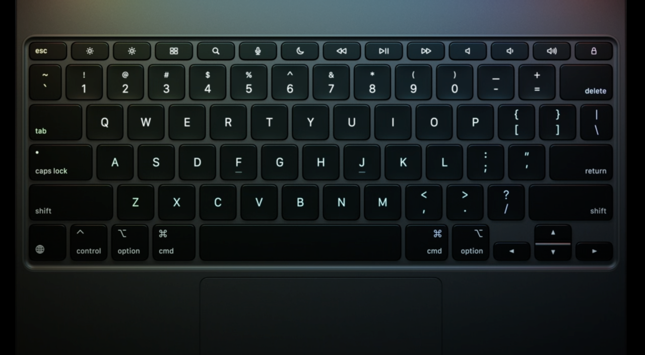 Overshot keyboard.