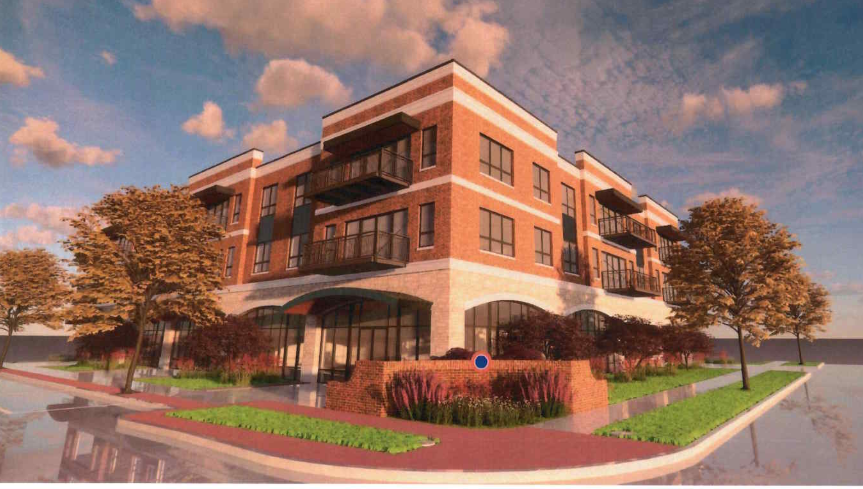 Bank of America's new branch would be on the ground floor of a three-story Whitefish Bay building featuring 16 apartments.