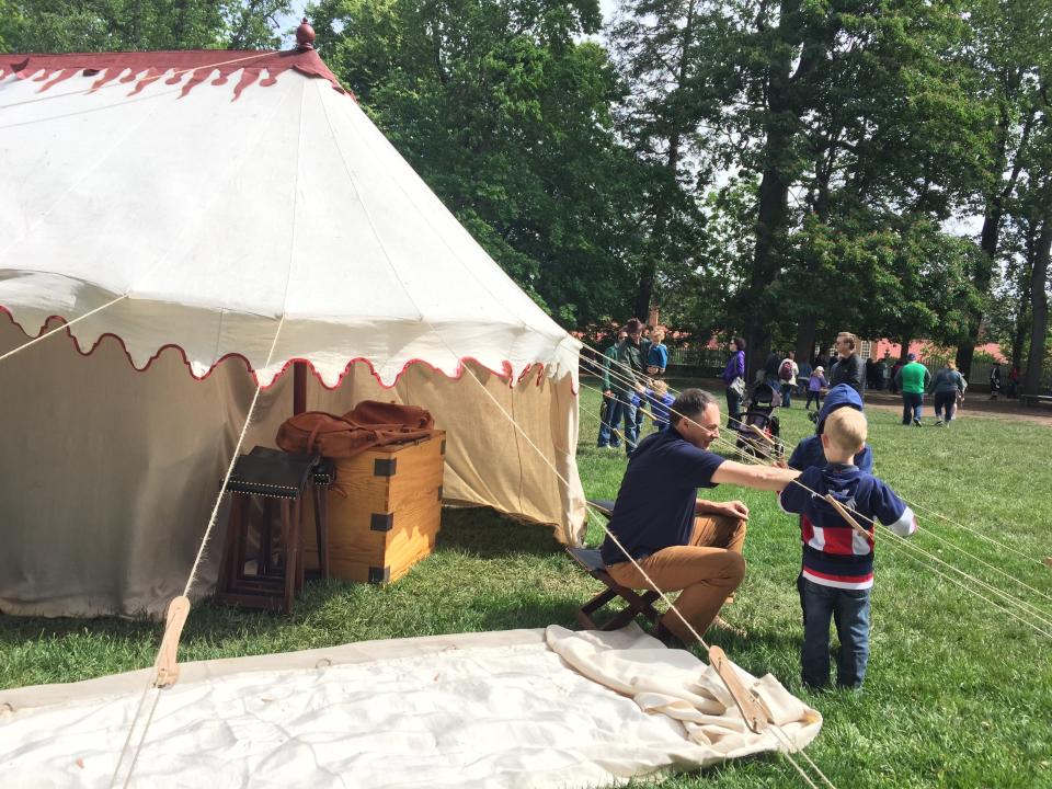 A replica of tents used during the Revolutionary War will be on display on Nantucket.