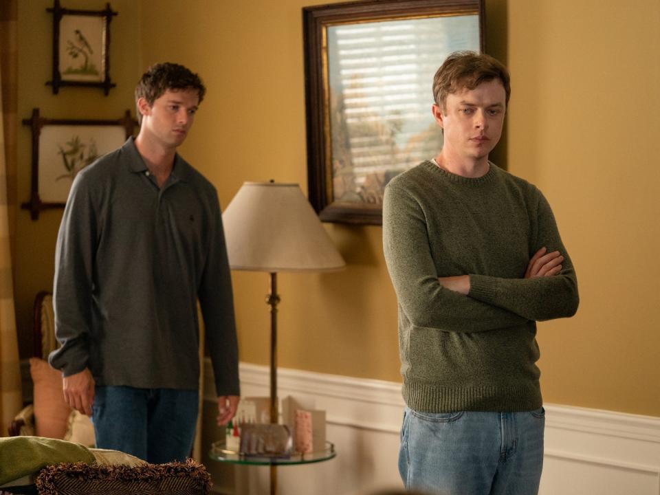 Patrick Schwarzenegger and Dane DeHaan on HBO Max's "The Staircase."