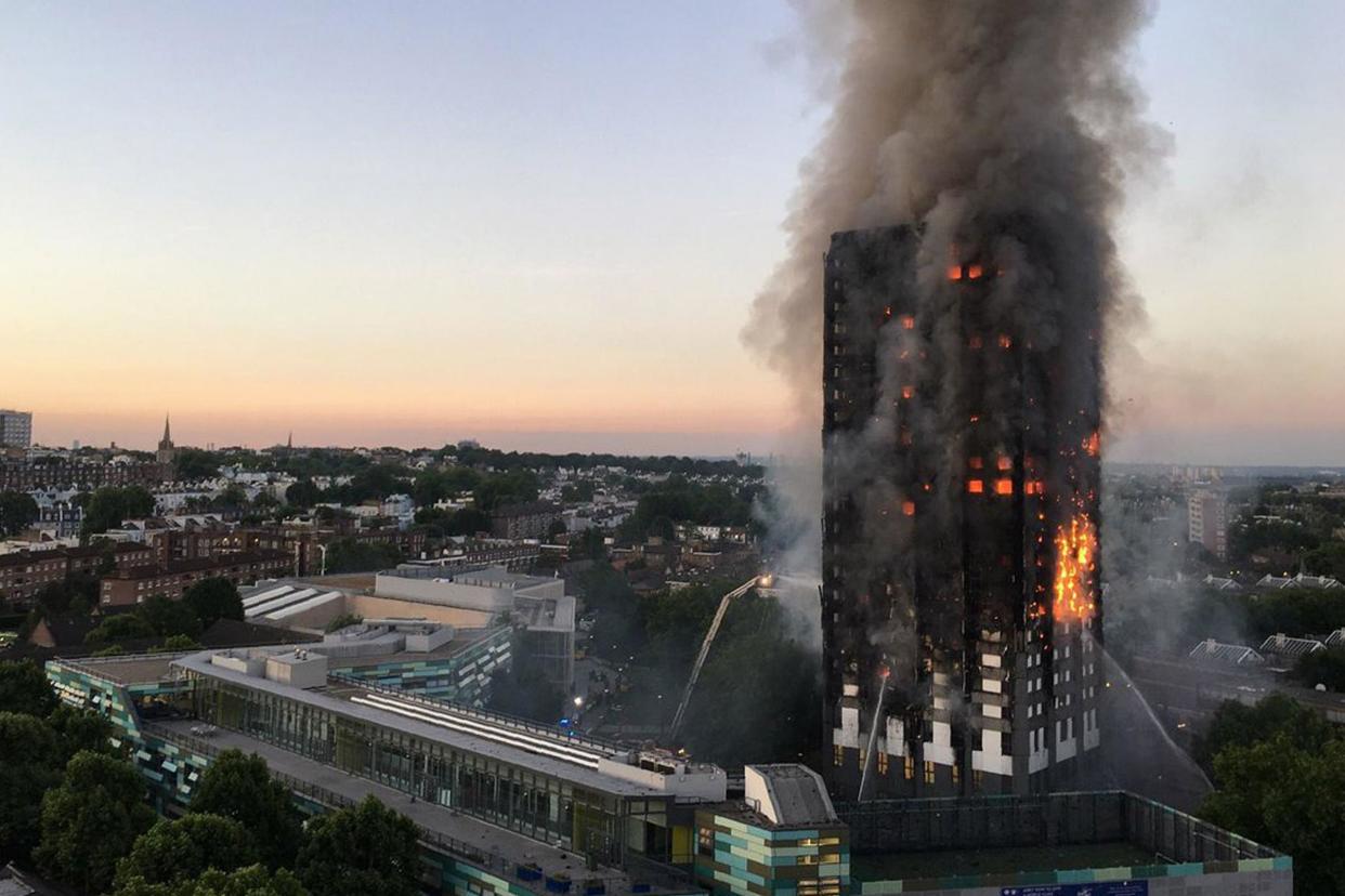 40 fire engines and 250 firefighters raced to the scene: AFP/Getty Images